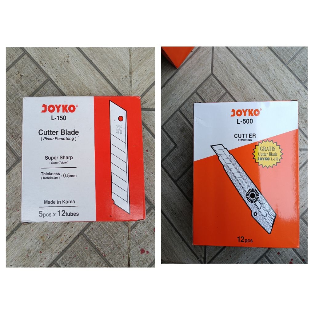 

1 LUSIN ISI 12 PCS Pisau Cutter joyko L500 pisau cuter joyko besar isi 12 pc