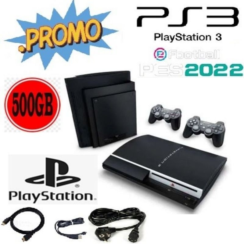Bismillah Jual PS 3 FAT CFW Seri CECHL Hardisk 500 GB Stik 2 Kabel² Dus LengkapCO