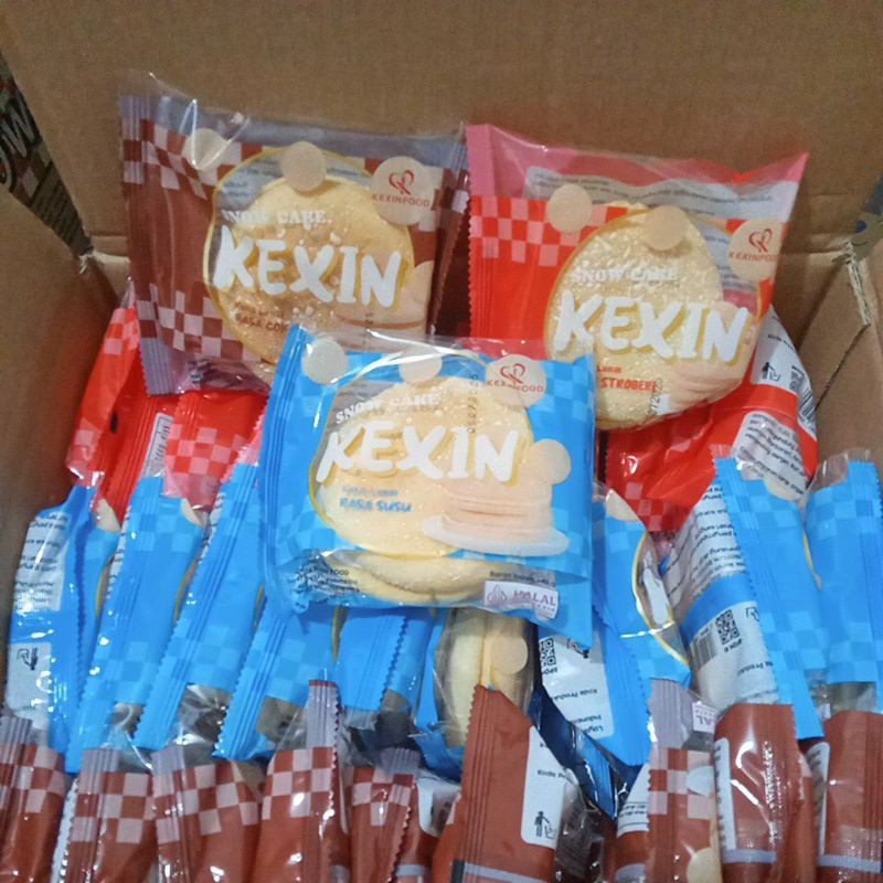

Kukis Lunak Snow Cake Kexin Food (isi 60 pcs) bisa mix rasa