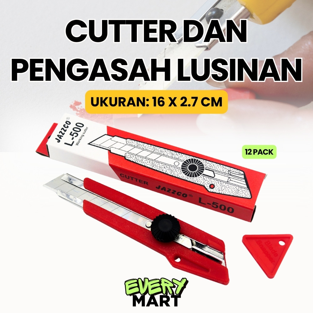 

1 Box isi 12 Cutter / Pemotong JAZZCO L-500
