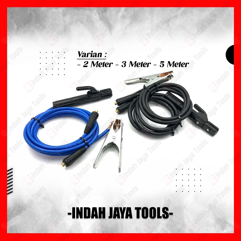 PAKET SET Tang Las + Tang Massa + Kabel 2 3 5 Meter Stang Las Listrik Welding Cable