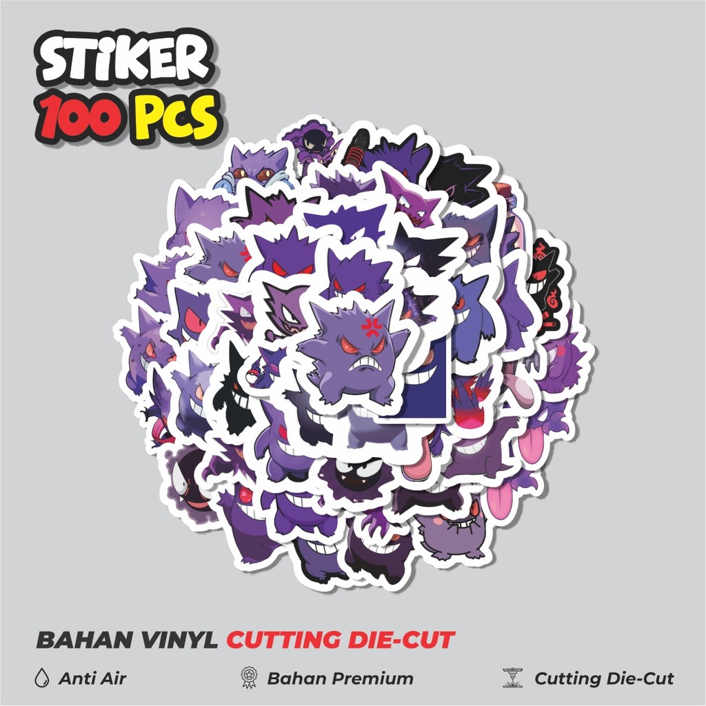 

Terbaru! 50 pcs Stiker Kartun Pokemon Gengar Dekorasi Lucu Kreatif untuk Notebook, Skateboard, HP