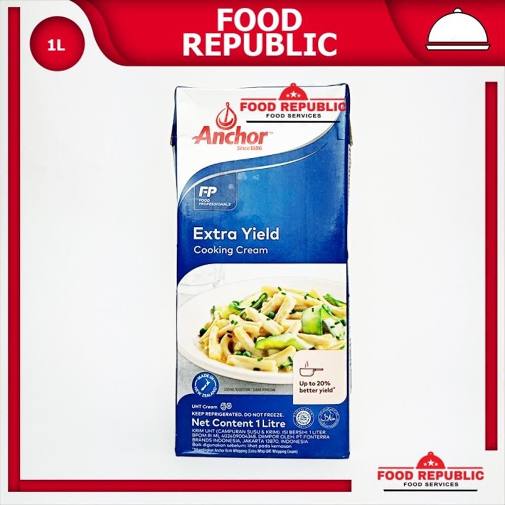 

ANCHOR EXTRA YIELD COOKING CREAM 1 LTR HALAL KUALITAS PREMIUM IMPORT