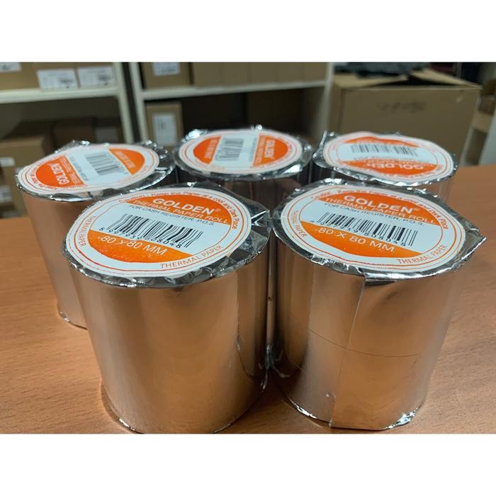 

[BERGARANSI] Harga Promo KERTAS THERMAL STRUK 80x80mm MERK GOLDEN - UNTUK EPSON TM T82, MURAH Roll Berkualitas Paling Dicari