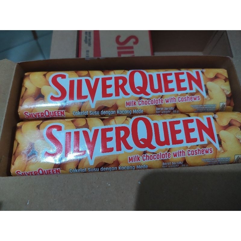 

New Coklat Silverqueen 1 Pak Isi 10 55gramPremium