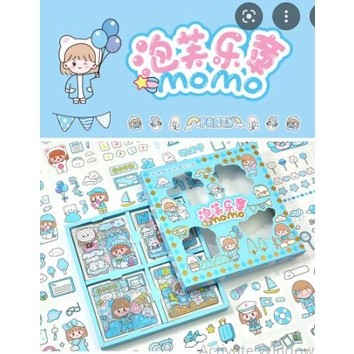 

[GS] ORIGINAL Stiker Momo 100 lembar pcs box 100pcs 2d lembar Botol Minum Viral Korea Anak Lucu Sticker Kartun Motif Anti Air Dekorasi Handbook Scrapbook DIY Waterproof Dapet Box