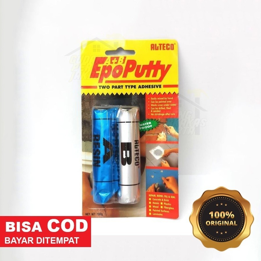 Lem Kapal Porting Tahan Bensin Panas Super Kuat Epo Putty Alteco 15Gr 50 100 gram