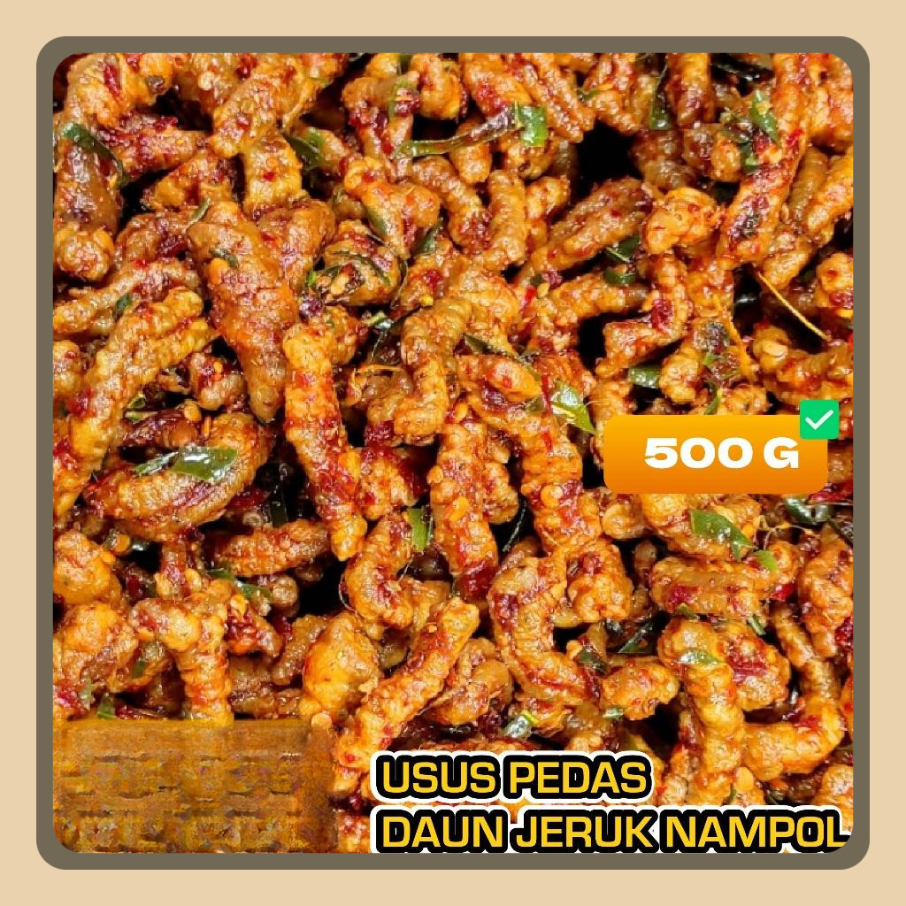 

Makaroni SOS - 500GR Usus Pedas Daun Jeruk Mantap Termurah
