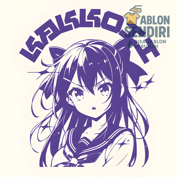 Sablon Gosok - ANIME - Siap Setrika - Sablon Desain Lengkap - Sesuai Gambar UN223