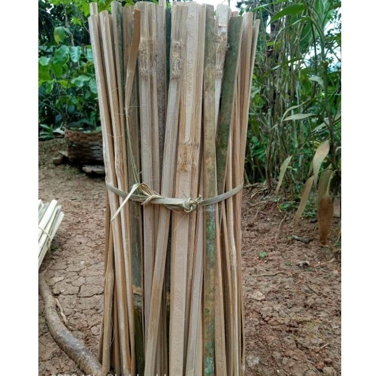 Promo bambu ajir tanaman 150cm lebar 1-2 cm bambu ajir penyangga tanaman COD "