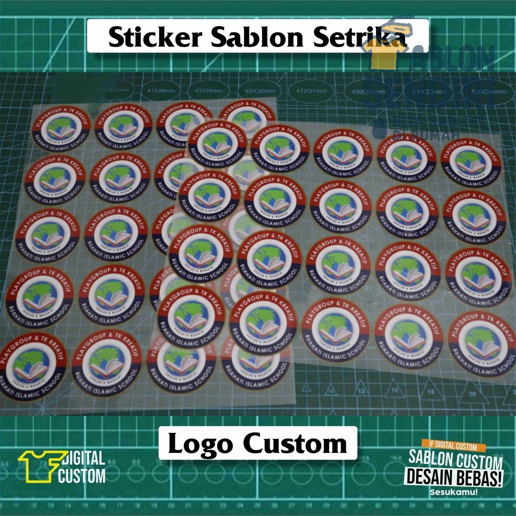 

Custom Stiker Kain Sticker Sablon Setrika DTF Logo Sekolah Organisasi Perusahaan Komunitas Brand Distro Universitas Event Kampus Gambar Nama Tulisan Foto IF Digital Custom Siap Press