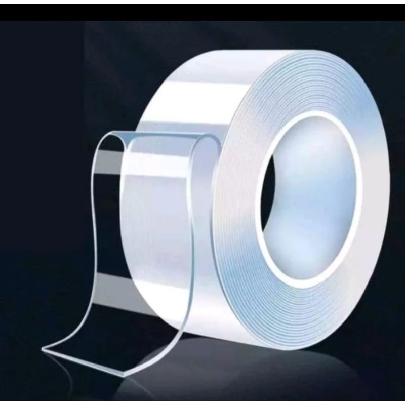 

Double tape nano lebar 5 cm bening transparan super kuat import