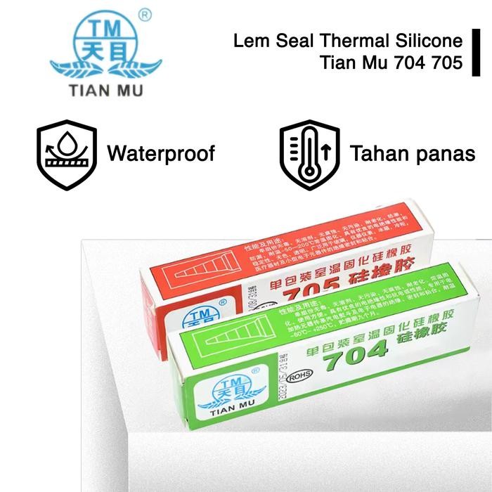 

Thermal Glue Conductive Silicone Grease Adhesive Sealant Paste Lem Plaster Heatsink Heat Sink LED CPU Stars 922 HM 901 Tian Mu 704 705 Putih White Hitam Black Abu Grey Bening Transparan