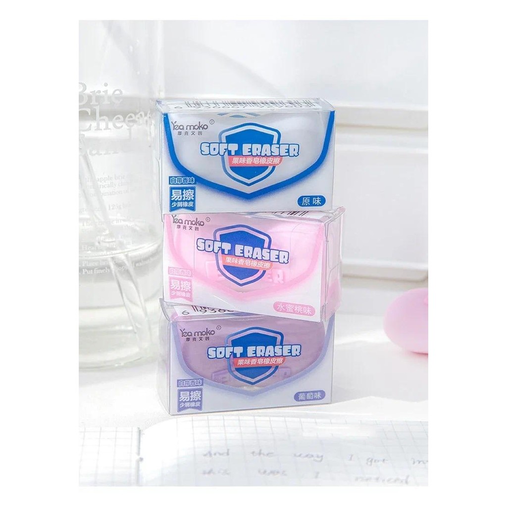 

Less Dust PVC Erasers for Pencils Mini Soap Soft Eraser Cleaning Stationery School Kids Gift Reward School Supplies