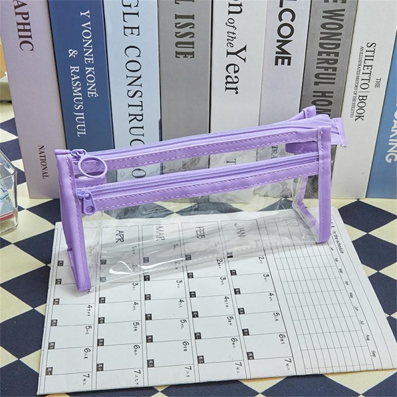

Mesh Pencil Case Transparent Pencil Case Kawaii Cute Simple Beautiful Bag Organizer Office Student Stationery School Supplies