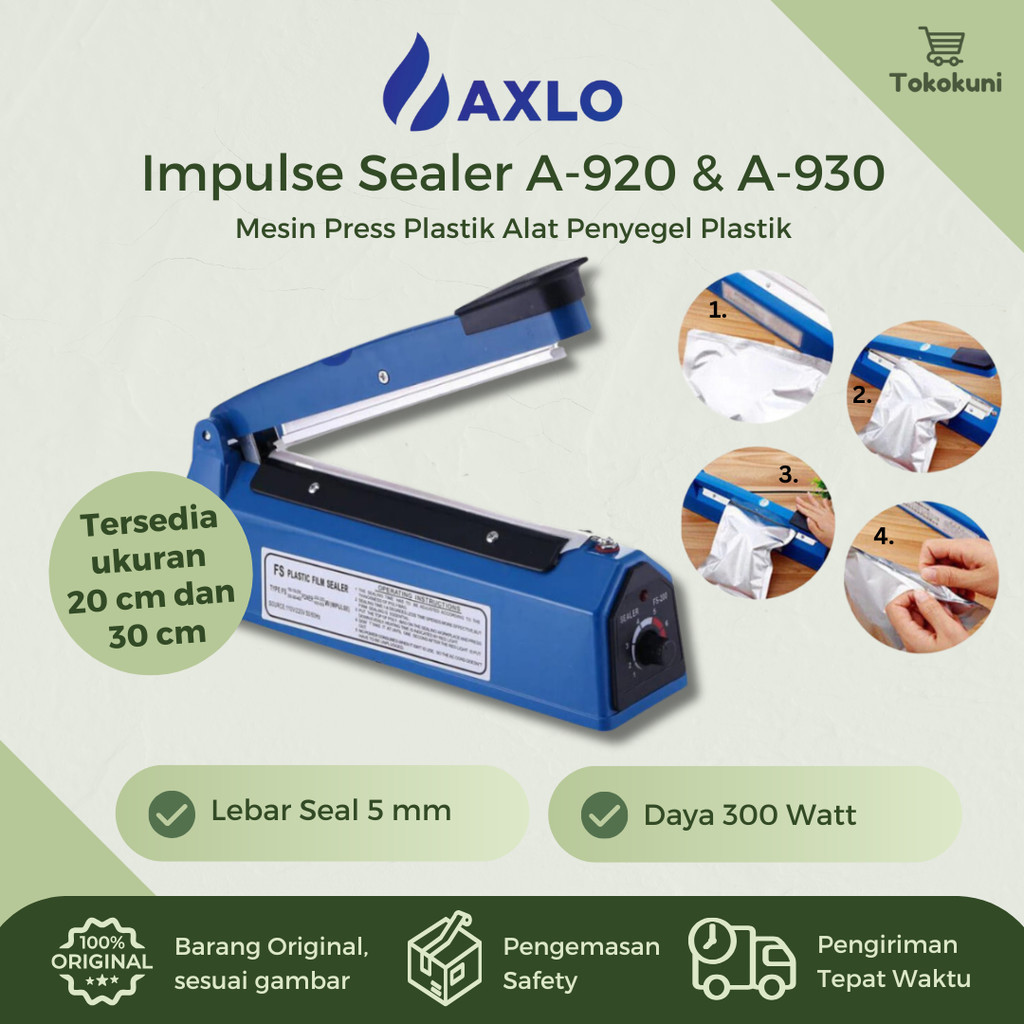 Axlo Impulse Sealer 920 930 Mesin Press Plastik