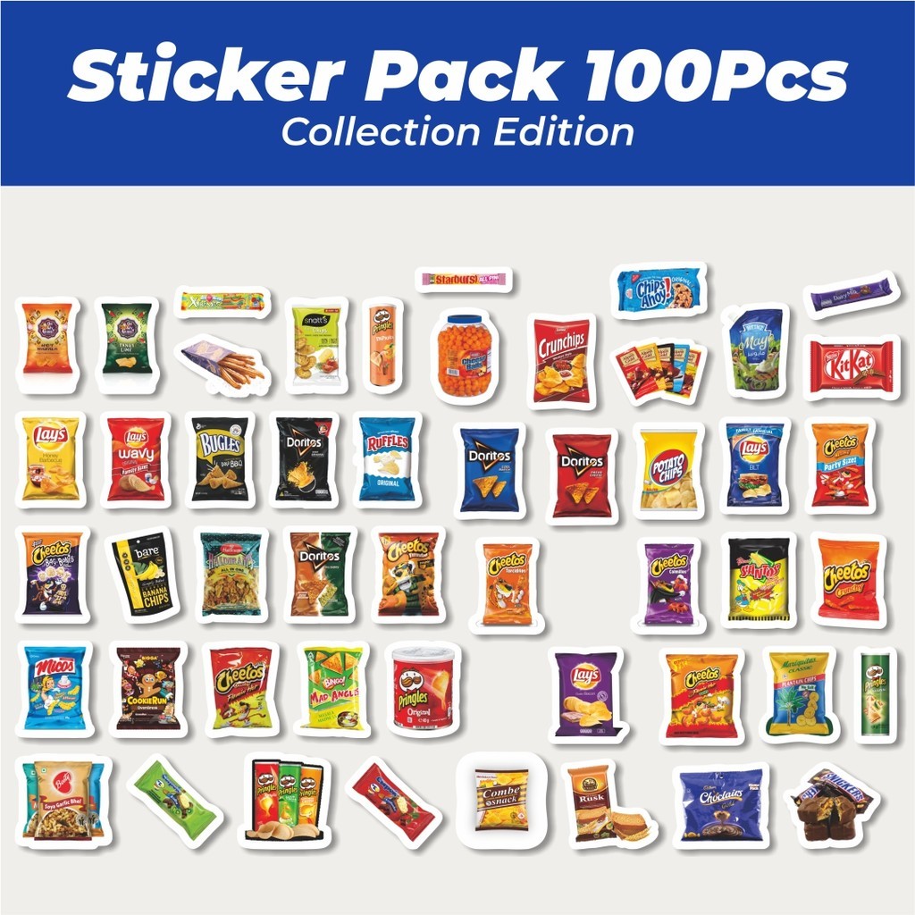 

Hot Sticker American Snack Retro Sticker Lucu Anti Air Stikers Berperekat Waterproof Sticker Decal Buat Motor Helm Buku Journal Koper Casing HP Laptop Botol Minum