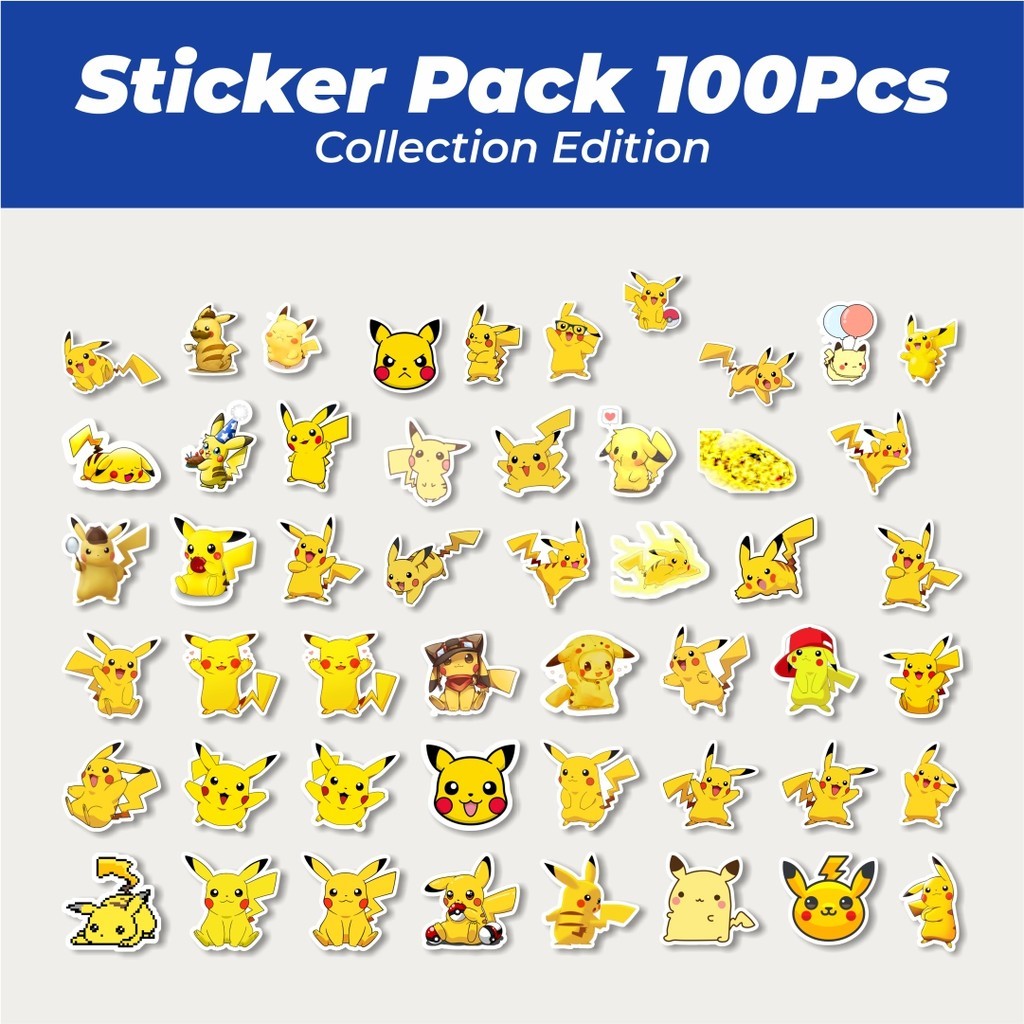 

Hot Stiker Kartun Pikachu Lucu Anti Air Stikers Berperekat Waterproof Sticker Decal Buat Motor Helm Buku Journal Koper Casing HP Laptop Botol Minum