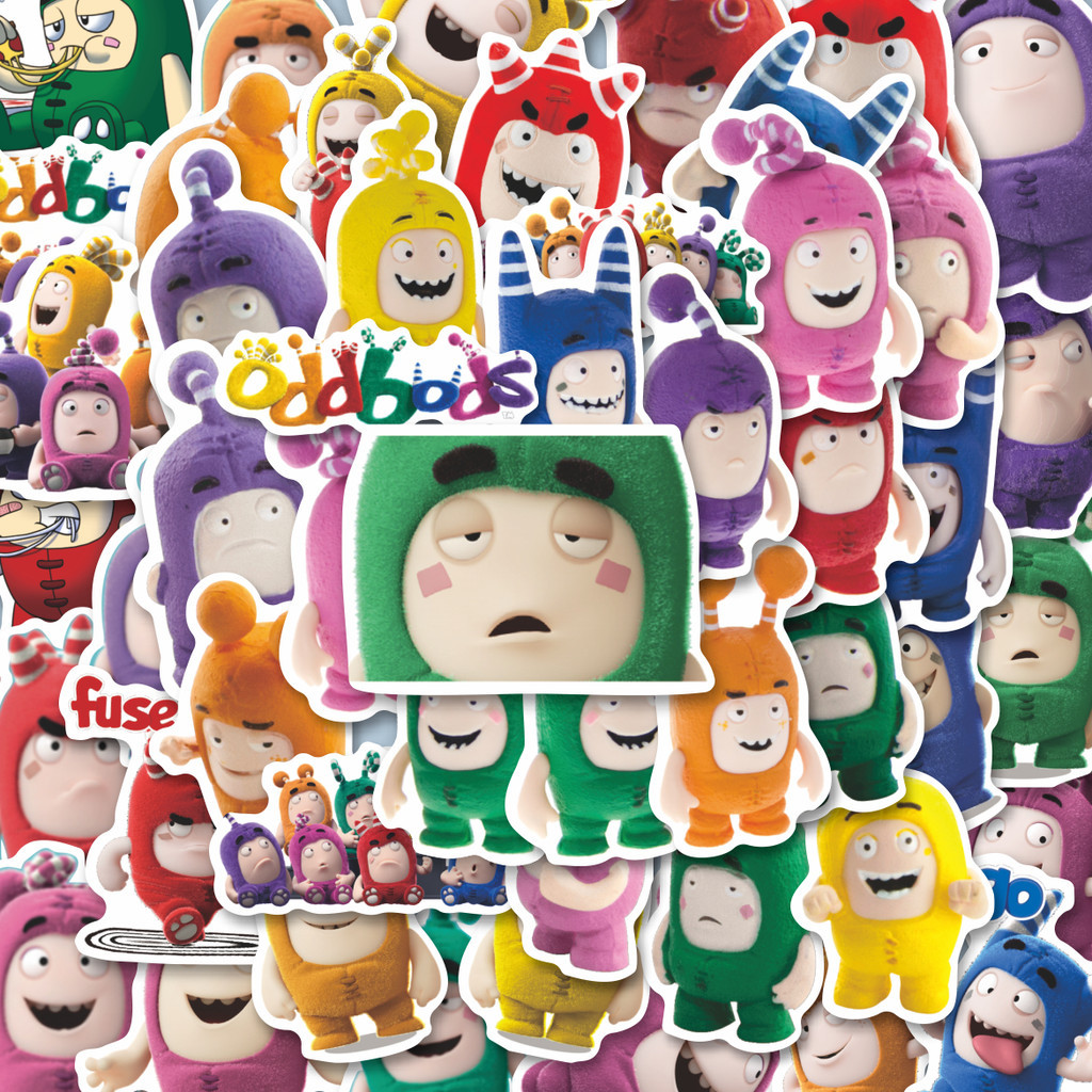 

100PCS Lucu Sticker Kartun Oddbods Stiker Aesthetic Stiker Anti Air Stikers Berperekat Waterproof sticker decal buat Motor Helm Buku Journal Koper Casing HP Laptop Botol Minum Hadiah anak