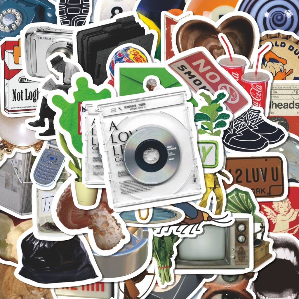 

100PCS Lucu Stiker Ins Style Simple Korea Stiker Aesthetic Stiker Anti Air Stikers Berperekat Waterproof sticker decal buat Motor Helm Buku Journal Koper Casing HP Laptop Botol Minum Hadiah anak