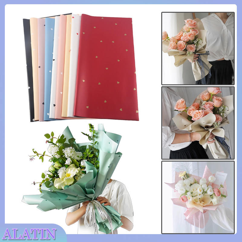 

Wrapping Paper Motif Love Mini Cellophane Florist / 20 Lembar Love Pattern Paper / Wrapping Paper Kertas Kado Motif Love