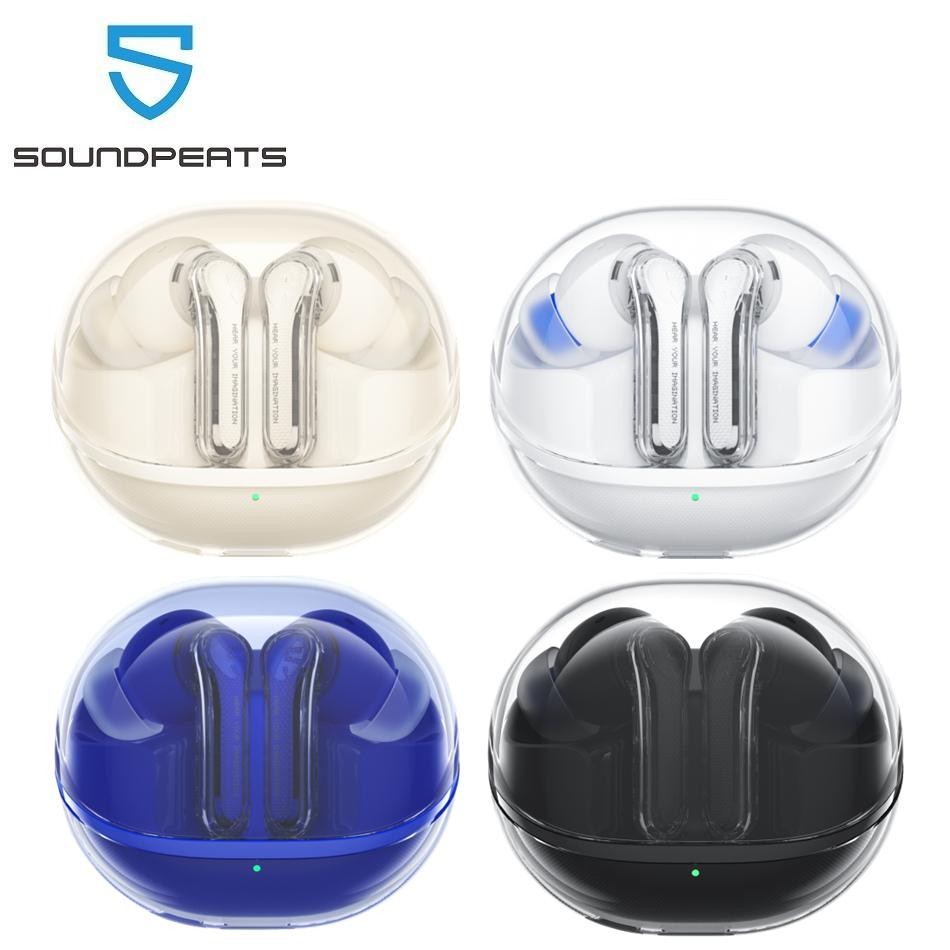 SoundPEATS Clear TWS Bluetooth 5.3 Earbuds 12mm Drivers with ENC