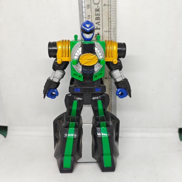 AKO,,, Action Figure Power 5.5' Rangers Operation Overdrive Triple Transforming Megazord Blue Biru O