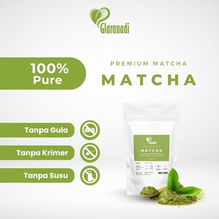 

GLARANADI Bubuk Matcha Murni Jepang 50g / Pure Japanese Green Tea Matcha Powder - 100%PureMatcha 50g