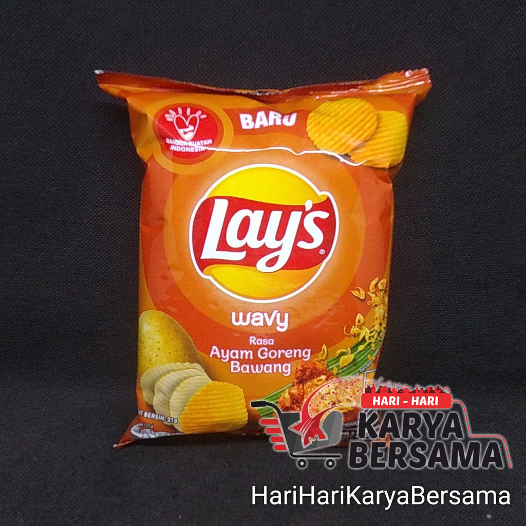 

MAKANAN RINGAN LAY'S WAVY RASA AYAM GORENG BAWANG 31GR