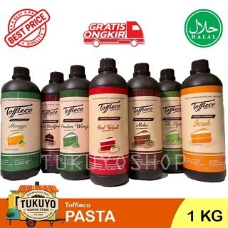 

New Toffieco PASTA Perisa 1 KG aneka rasa Vanilla Butter, Pandan Wangi, Cokelat, Teh Hijau, Stroberi dllPremium