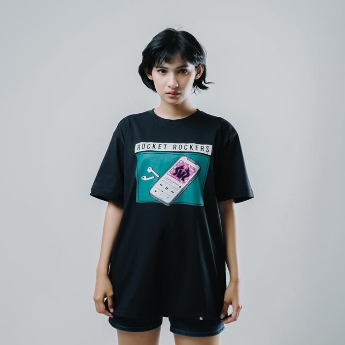 [COD] GVFI X Rocket Rockers TShirt Playlist | Kaos Hitam - XXXL
