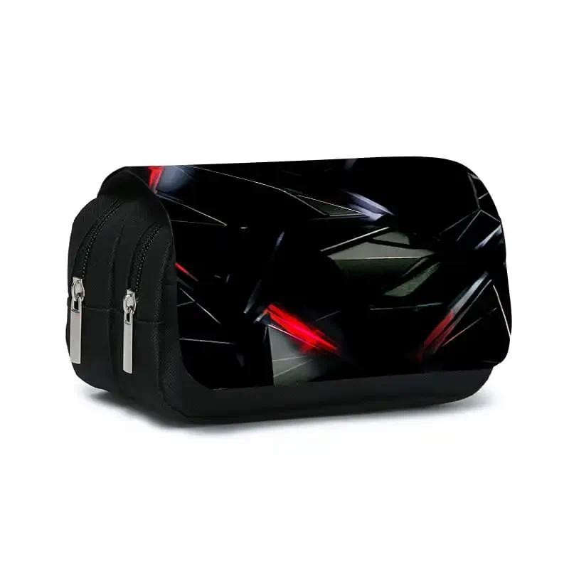 

Machine Black Double Layered Flip Pen Case for Boy and Girls Best Gifts 3D Cartoon School Supplies Pencil Case for Children