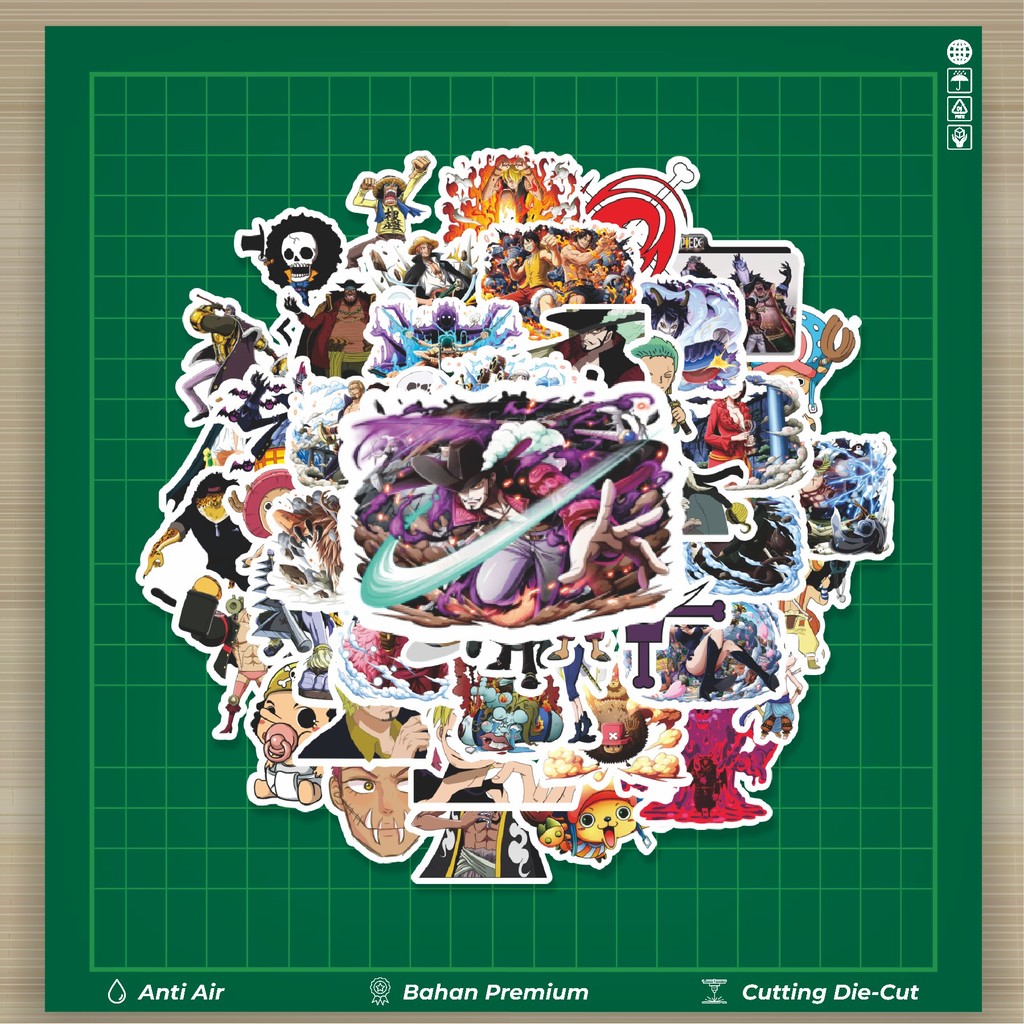 

HOT 50 PCS STIKER Stiker Anime One Piece Stiker Fashion Cars Decal Dingin Kartu Album Custom Vinyl Anti Air- Sticker Aesthetic Buku Journal Koper Casing HP Tablet Laptop Helm Motor Botol Minum