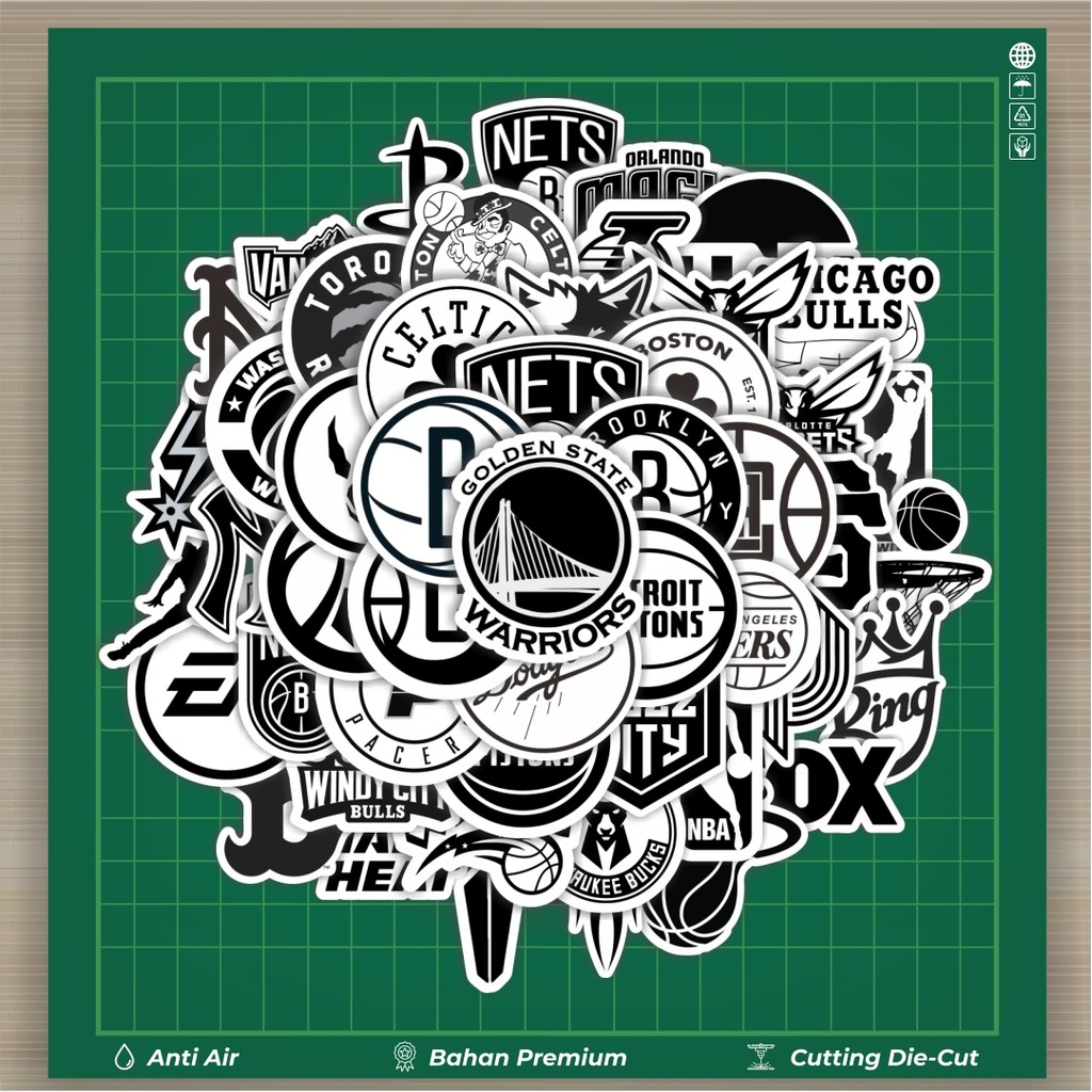 

HOT 50 PCS STIKER Stiker Aesthetic Black And White Brand Distro Dekorasi Versi 1 Lucu Kreatif untuk Notebook, Skateboard, HP