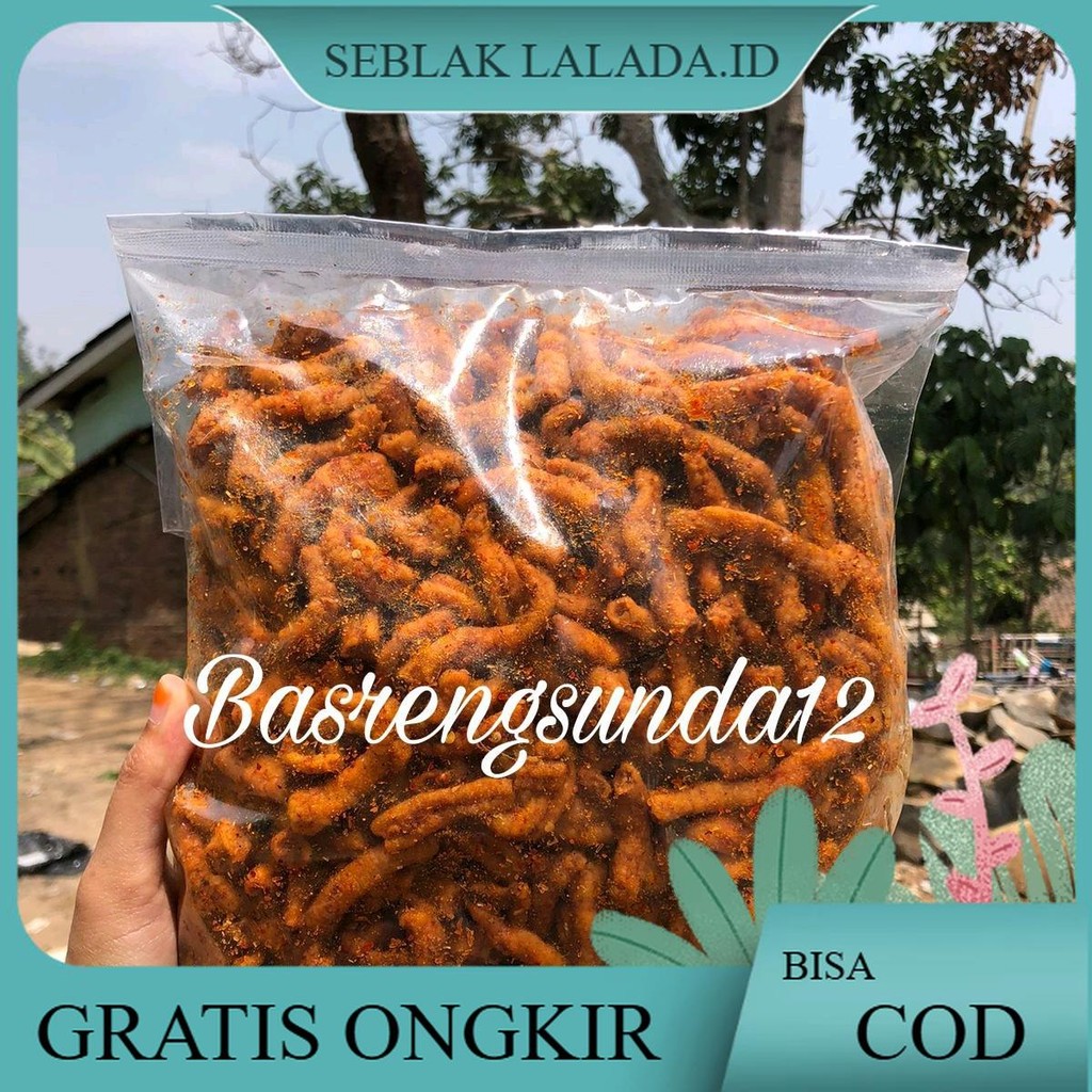 

[Beli Lokal] Kripik usus Crispy pedas daun jeruk 500gram cemilan instan makanan Snacks Food Keripik Camilan