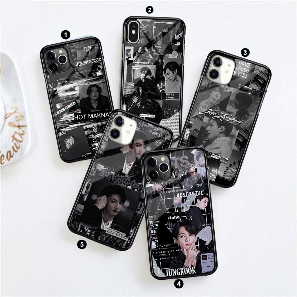 [CK280] Hardcase Custom Jeon Jungkook BTS Aesthetic Black Case Kpop All Type Oppo A55, A57 2022, A95