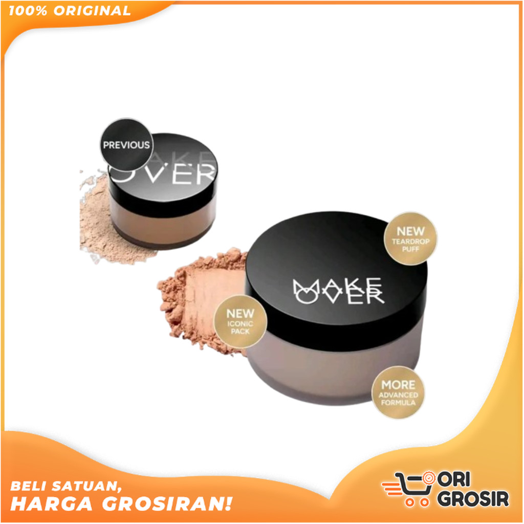 ORI Grosir | MAKE OVER Silky Smooth Translucent Powder (35 Gr) Makeover Bedak Tabur Revamp