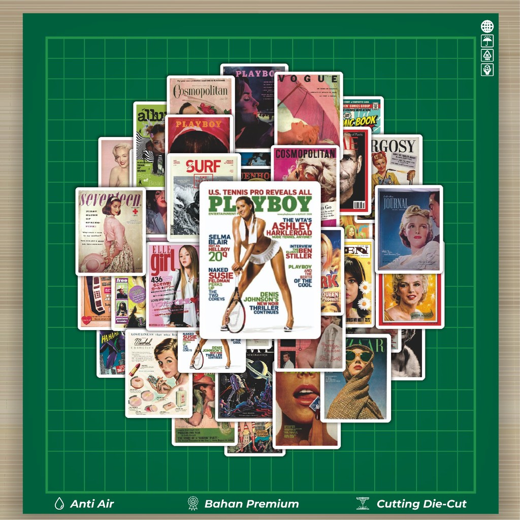 

HOT 50 PCS STIKER Stiker 90s Vintage Magazine Stiker Fashion Cars Decal Dingin Kartu Album Custom Vinyl Anti Air- Sticker Aesthetic Buku Journal Koper Casing HP Tablet Laptop Helm Motor Botol Minum