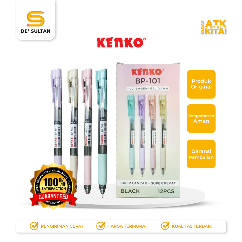 

KENKO PULPEN SEMI GEL 0,7mm BP-101 (1LSN/ 12PCS)