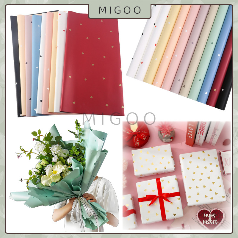 

20 Lembar Love Pattern Paper / Wrapping Paper Motif Love