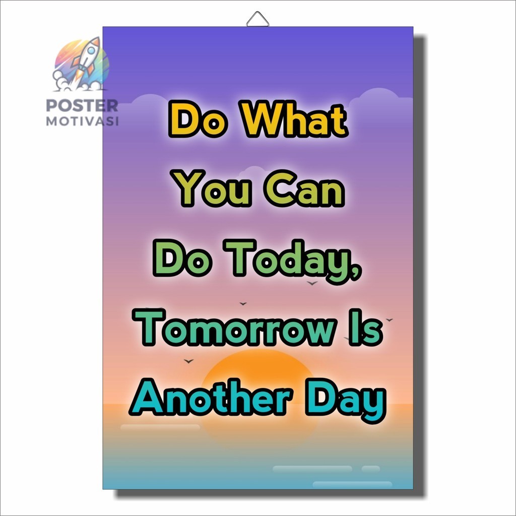 Hiasan dinding kata kata motivasi Poster kayu Wall decor Dekorasi ruangan kantor