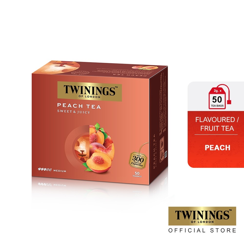 

Twinings Teh Hitam Celup Rasa Peach Flavoured Tea 50x2gr