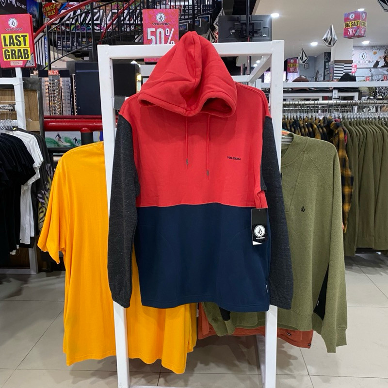 Jaket Hoodie Volcom MFL VLCM Division RNR Red Original