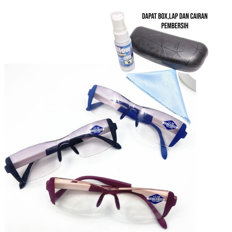 Kacamata Baca Lensa Plus Baca Dan Jalan Anti Radiasi Hp&Komputer Umur 40 /45/ 50/ 55 /60 Tahun Ke At