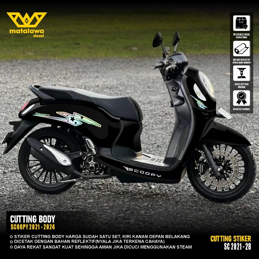 COD Sticker Cutting All Body Scoopy Stiker Timbul Full Set 2017 2023 Stiker bukan Full Body 28