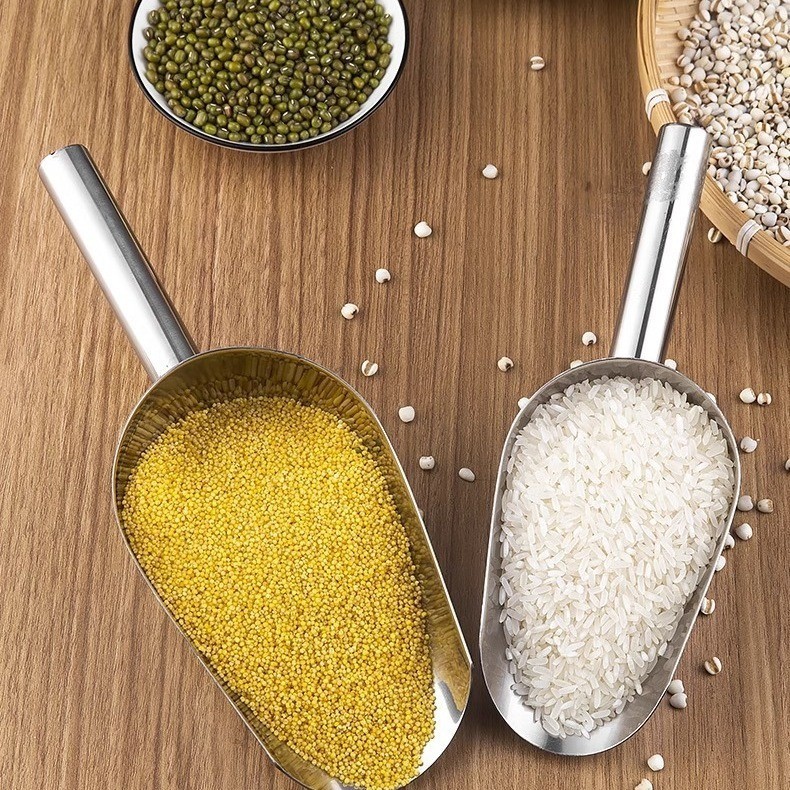 Sendok Sekop Scoop Stainless Steel Es Batu Beras Gula Makanan kering