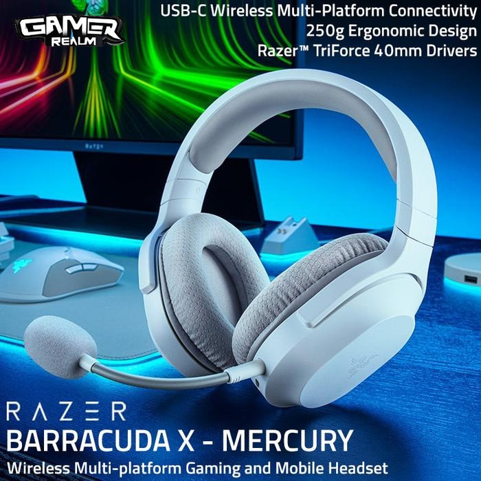 Razer Barracuda X Mercury White Wireless and Mobile Gaming Headset