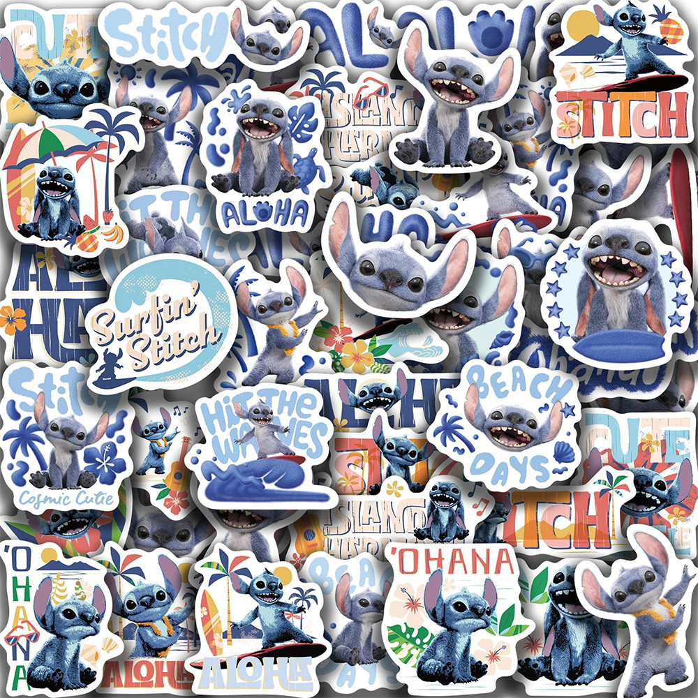 

10/30/50PCS Disney Cartoon Kawaii Lilo Stitch Stickers Anime Decals for Scrapbooking Phone Bike Cute Kids Sticker Packs