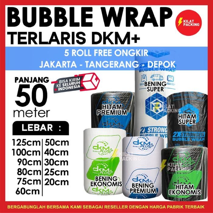 

Bubblewrap Bubble Wrap Bening Murah Bagus (OJOL) - BENING HIJAU, 125 CM X 50 M
