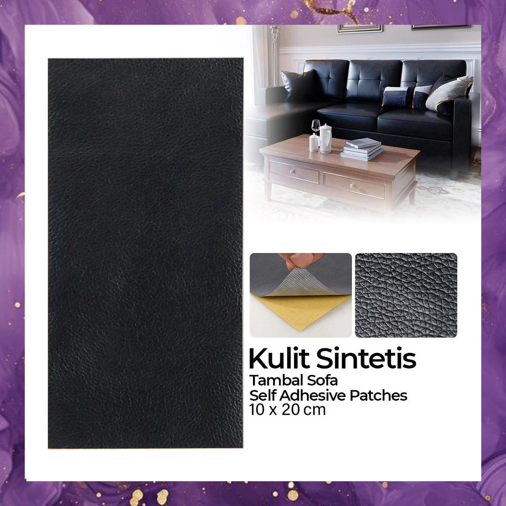 (SBA) Sticker Kulit Sintetis TAMBAL SOFA Jok Motor Mobil Robek Tempat Duduk Lem Stiker Patches Sobek